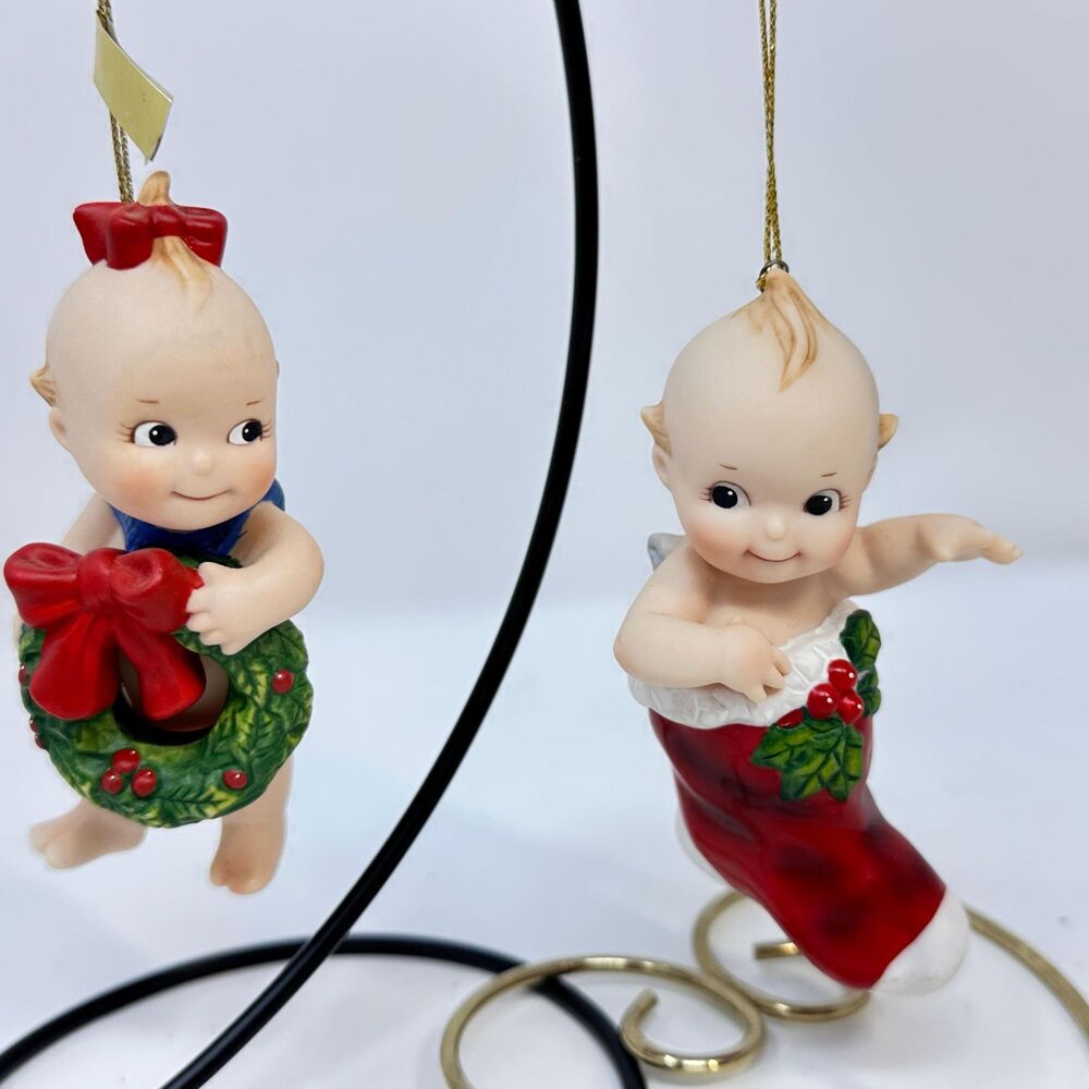 Danbury Mint Kewpie Doll Porcelain Christmas Ornament Collection Vintage READ - Picture 3 of 16
